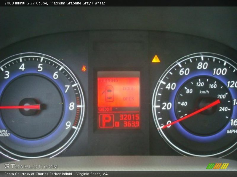 Platinum Graphite Gray / Wheat 2008 Infiniti G 37 Coupe