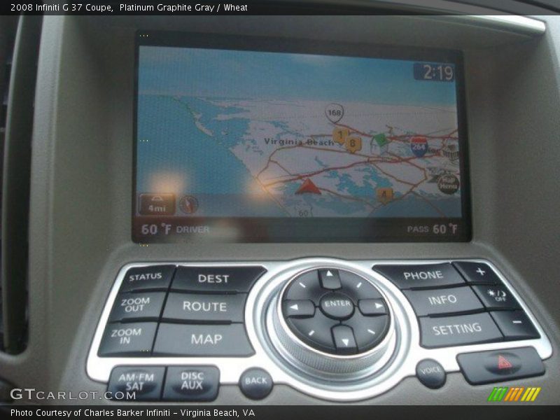 Platinum Graphite Gray / Wheat 2008 Infiniti G 37 Coupe