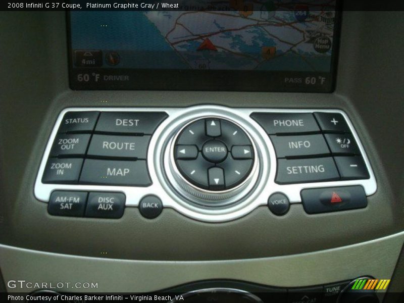 Platinum Graphite Gray / Wheat 2008 Infiniti G 37 Coupe