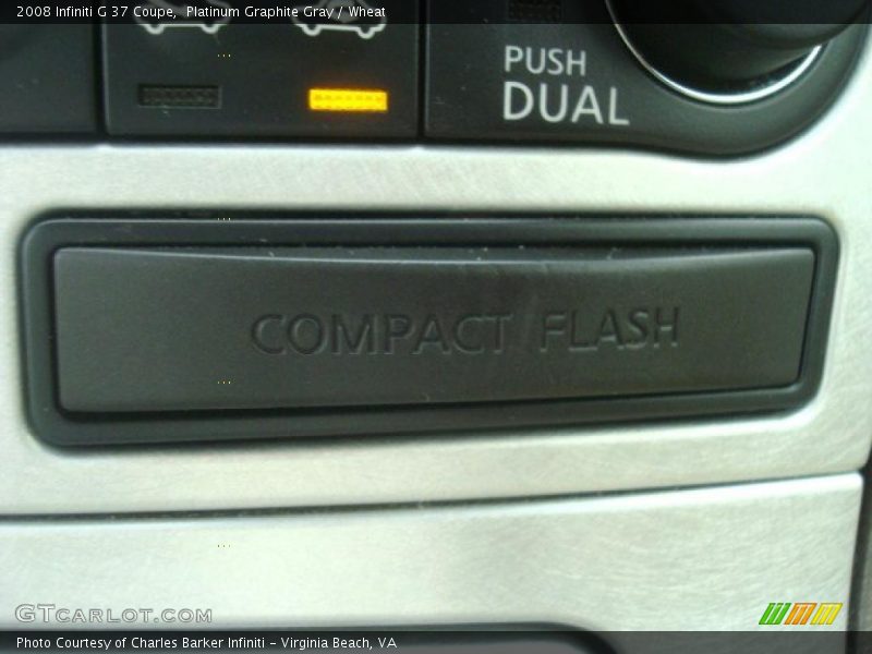 Platinum Graphite Gray / Wheat 2008 Infiniti G 37 Coupe