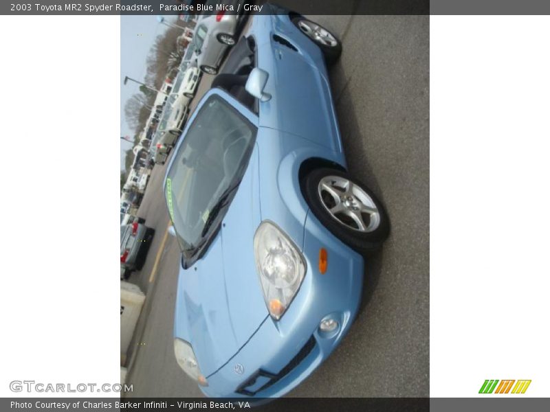 Paradise Blue Mica / Gray 2003 Toyota MR2 Spyder Roadster