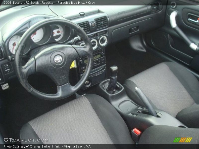  2003 MR2 Spyder Roadster Gray Interior