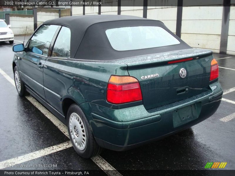 Bright Green Pearl / Black 2002 Volkswagen Cabrio GLS