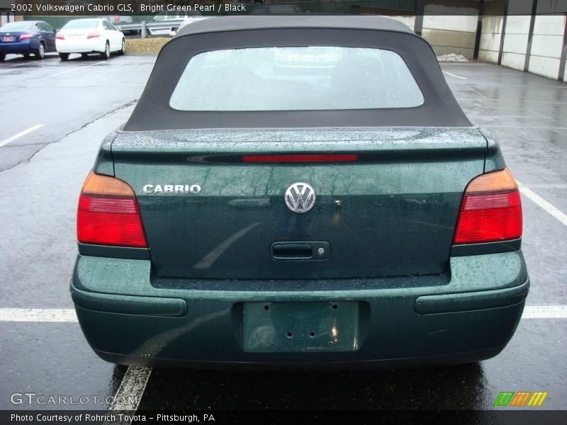 Bright Green Pearl / Black 2002 Volkswagen Cabrio GLS
