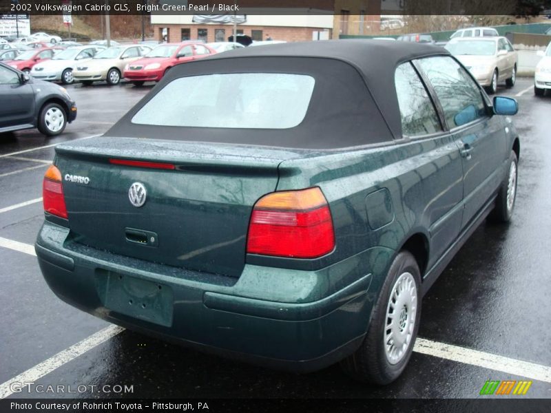 Bright Green Pearl / Black 2002 Volkswagen Cabrio GLS