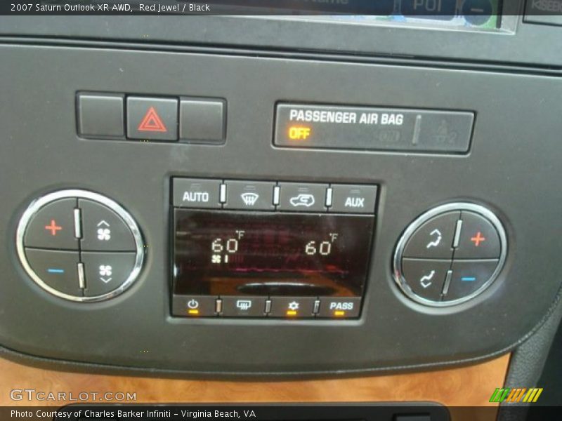 Controls of 2007 Outlook XR AWD