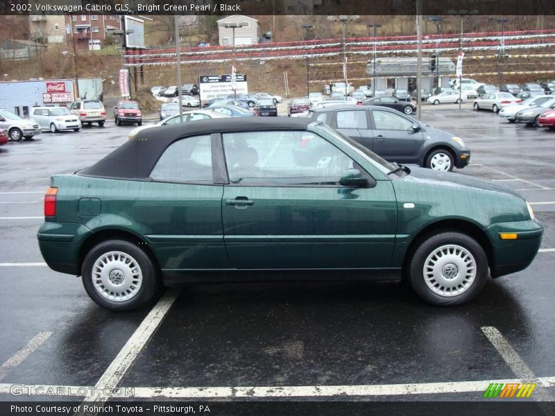 Bright Green Pearl / Black 2002 Volkswagen Cabrio GLS