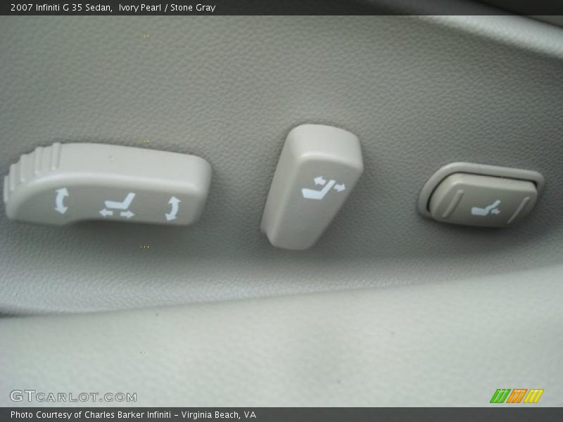 Ivory Pearl / Stone Gray 2007 Infiniti G 35 Sedan