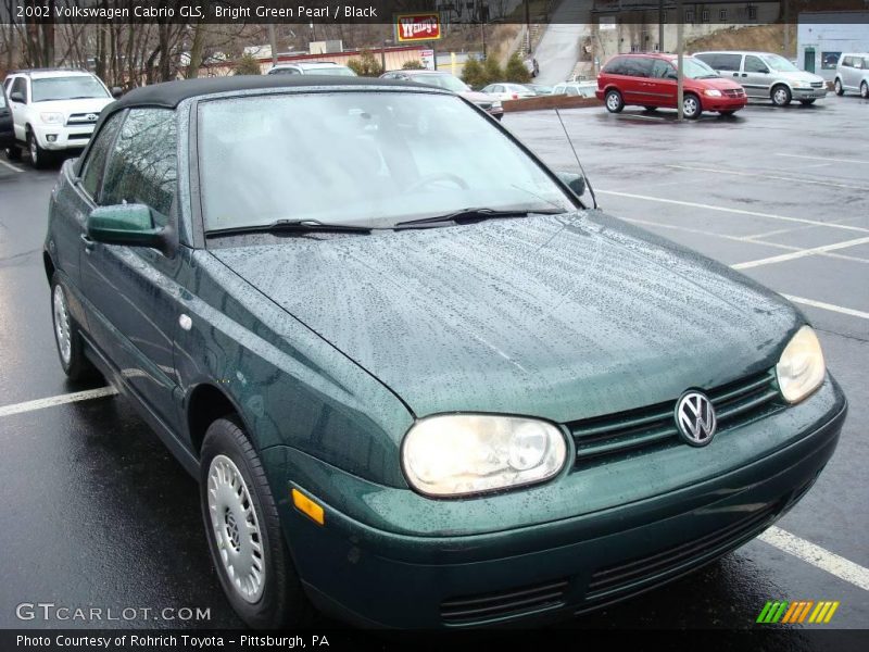 Bright Green Pearl / Black 2002 Volkswagen Cabrio GLS