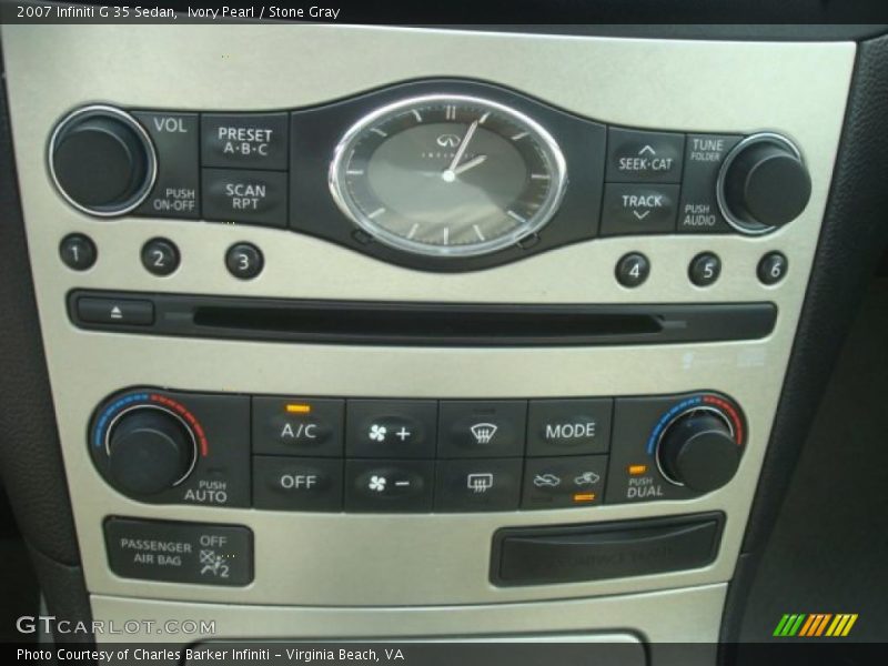 Ivory Pearl / Stone Gray 2007 Infiniti G 35 Sedan