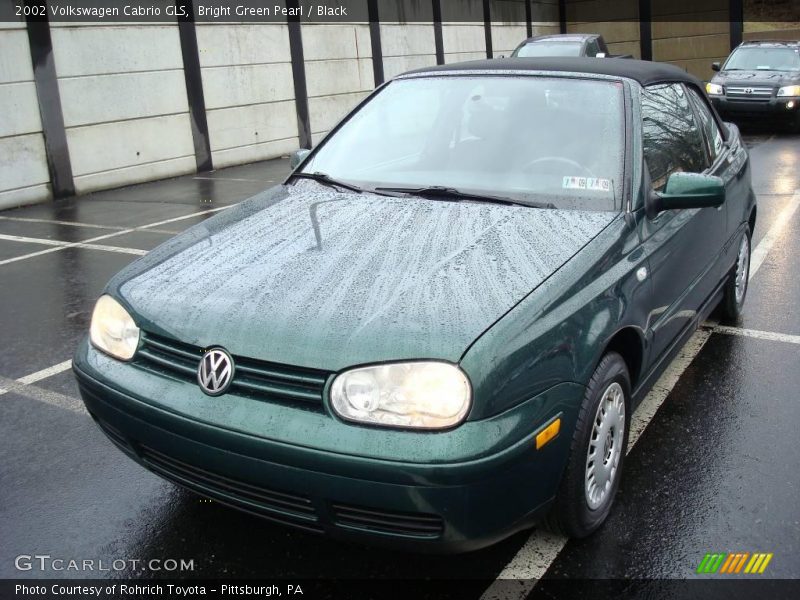 Bright Green Pearl / Black 2002 Volkswagen Cabrio GLS