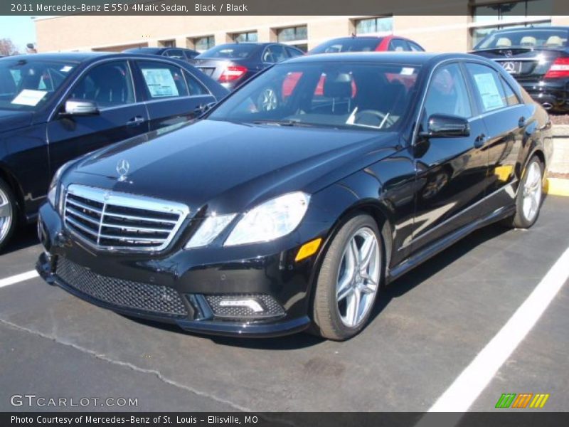 Black / Black 2011 Mercedes-Benz E 550 4Matic Sedan