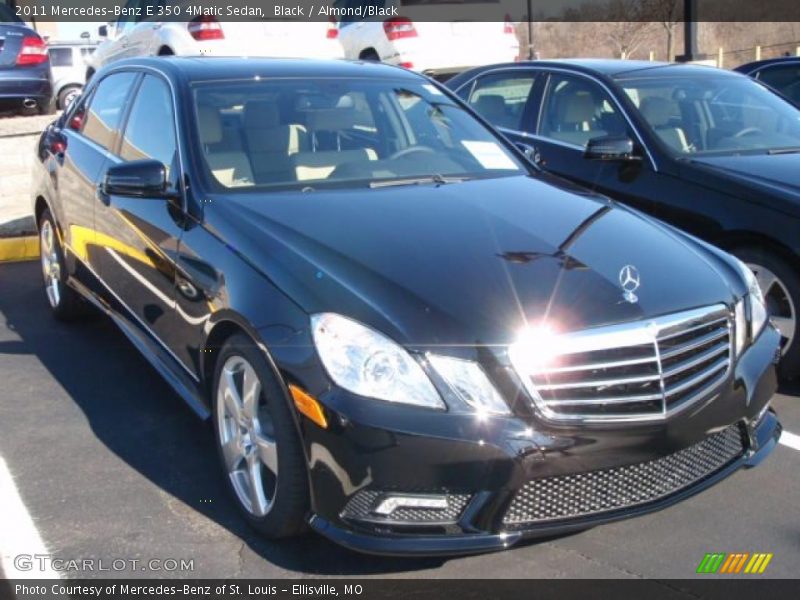 Black / Almond/Black 2011 Mercedes-Benz E 350 4Matic Sedan