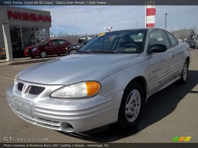 Galaxy Silver Metallic / Dark Pewter 2002 Pontiac Grand Am SE Coupe