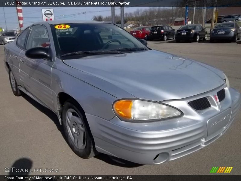 Galaxy Silver Metallic / Dark Pewter 2002 Pontiac Grand Am SE Coupe