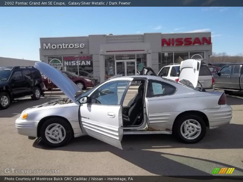 Galaxy Silver Metallic / Dark Pewter 2002 Pontiac Grand Am SE Coupe