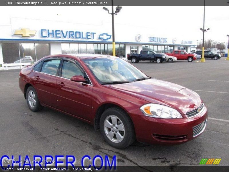 Red Jewel Tintcoat / Neutral Beige 2008 Chevrolet Impala LT
