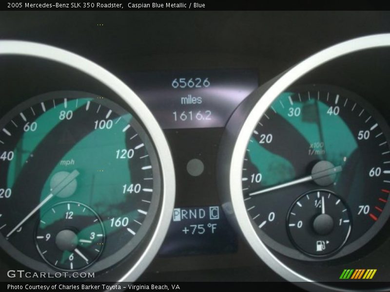 Caspian Blue Metallic / Blue 2005 Mercedes-Benz SLK 350 Roadster