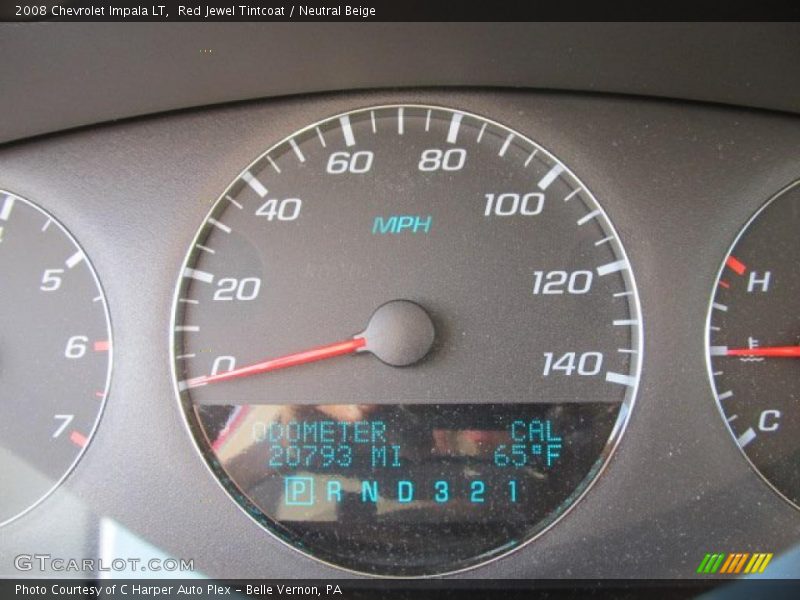Red Jewel Tintcoat / Neutral Beige 2008 Chevrolet Impala LT