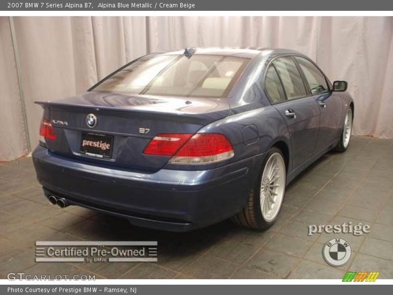 Alpina Blue Metallic / Cream Beige 2007 BMW 7 Series Alpina B7