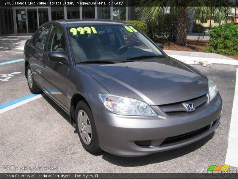 Magnesium Metallic / Gray 2005 Honda Civic Value Package Sedan