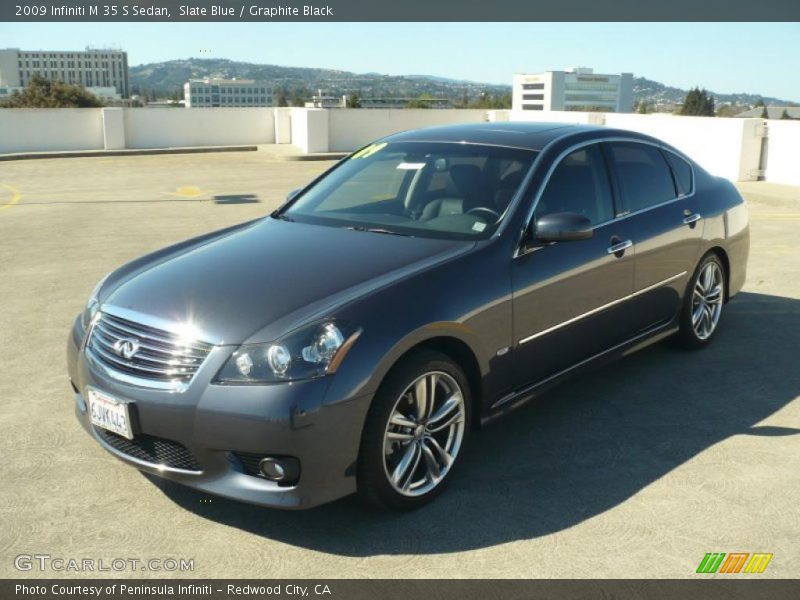 Slate Blue / Graphite Black 2009 Infiniti M 35 S Sedan