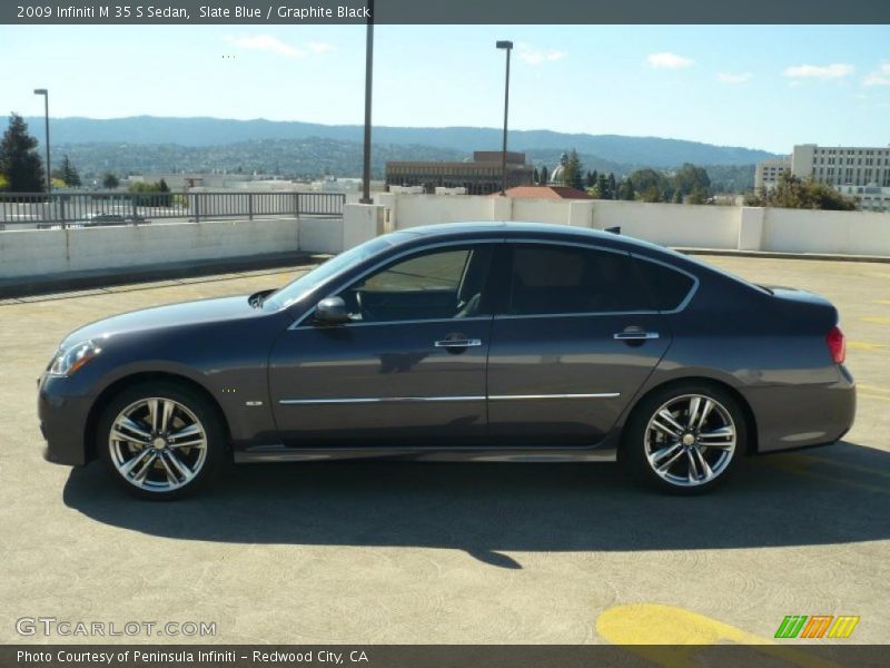 Slate Blue / Graphite Black 2009 Infiniti M 35 S Sedan