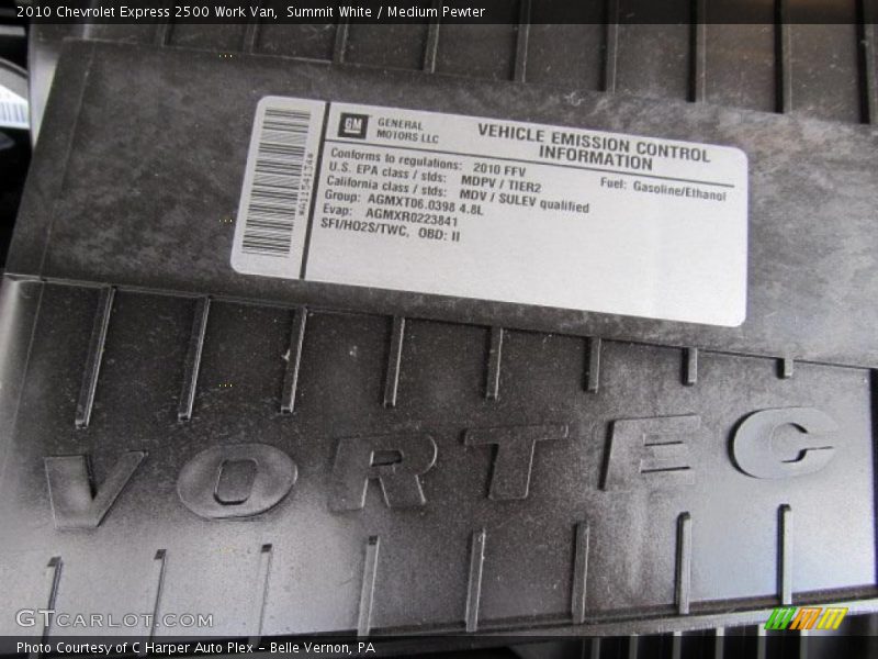 Summit White / Medium Pewter 2010 Chevrolet Express 2500 Work Van