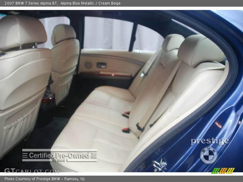 Alpina Blue Metallic / Cream Beige 2007 BMW 7 Series Alpina B7