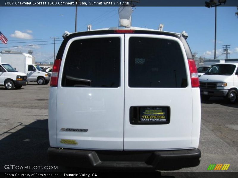 Summit White / Neutral 2007 Chevrolet Express 1500 Commercial Van