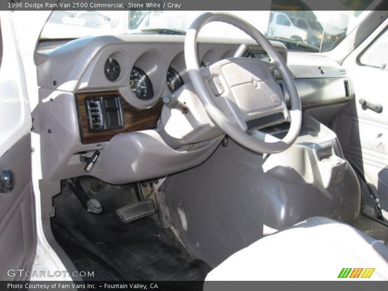 Stone White / Gray 1996 Dodge Ram Van 2500 Commercial