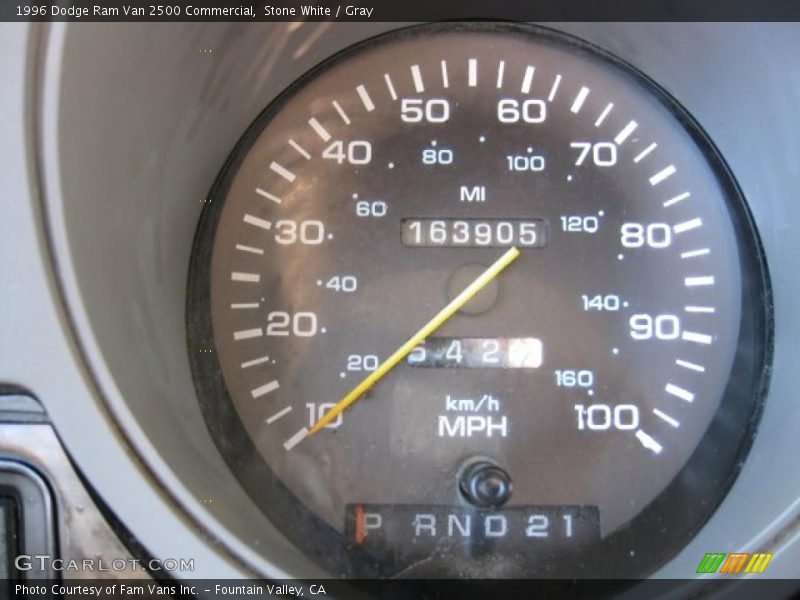 Stone White / Gray 1996 Dodge Ram Van 2500 Commercial