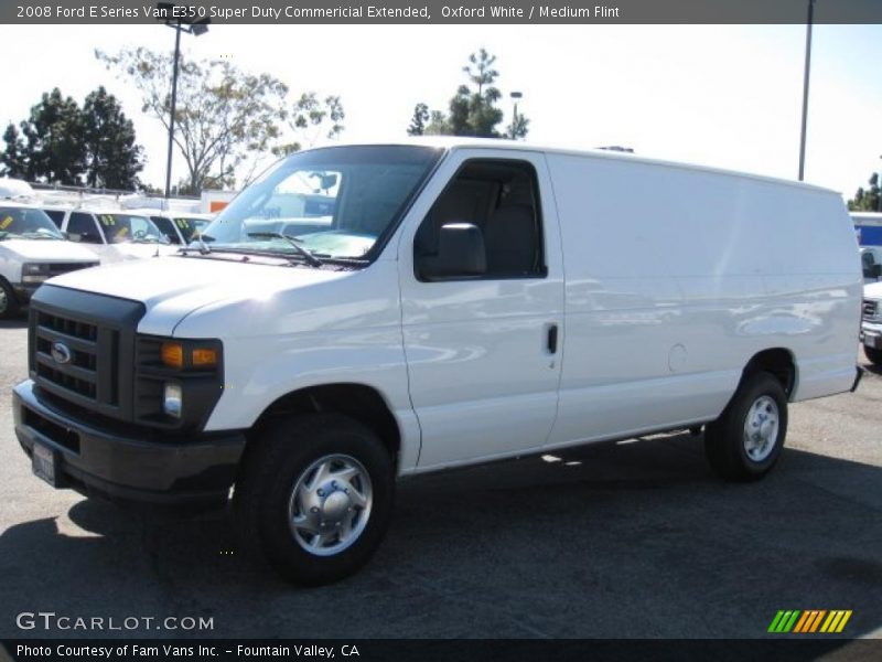 Oxford White / Medium Flint 2008 Ford E Series Van E350 Super Duty Commericial Extended