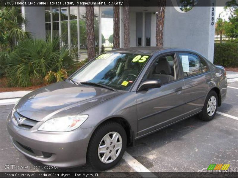 Magnesium Metallic / Gray 2005 Honda Civic Value Package Sedan