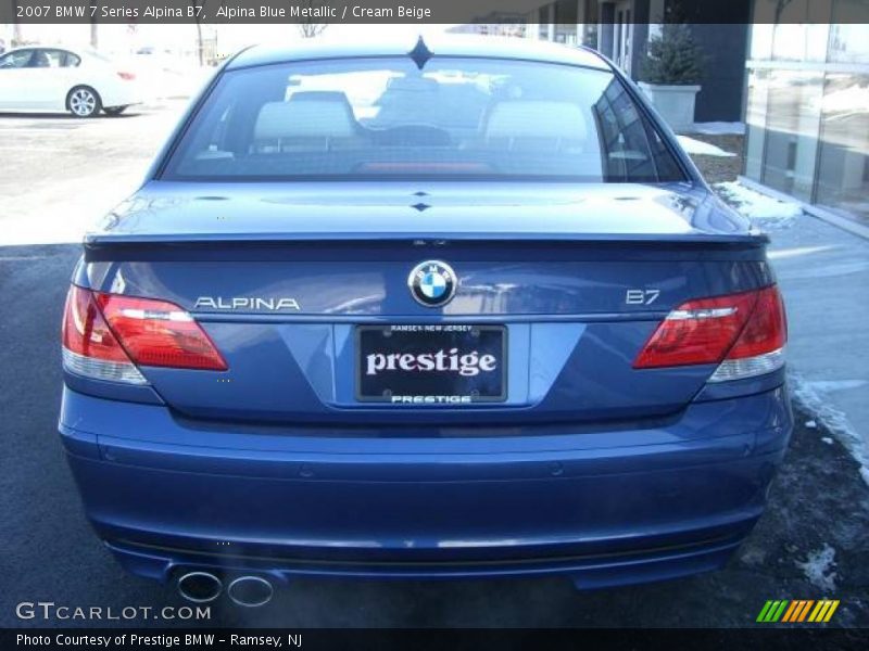 Alpina Blue Metallic / Cream Beige 2007 BMW 7 Series Alpina B7