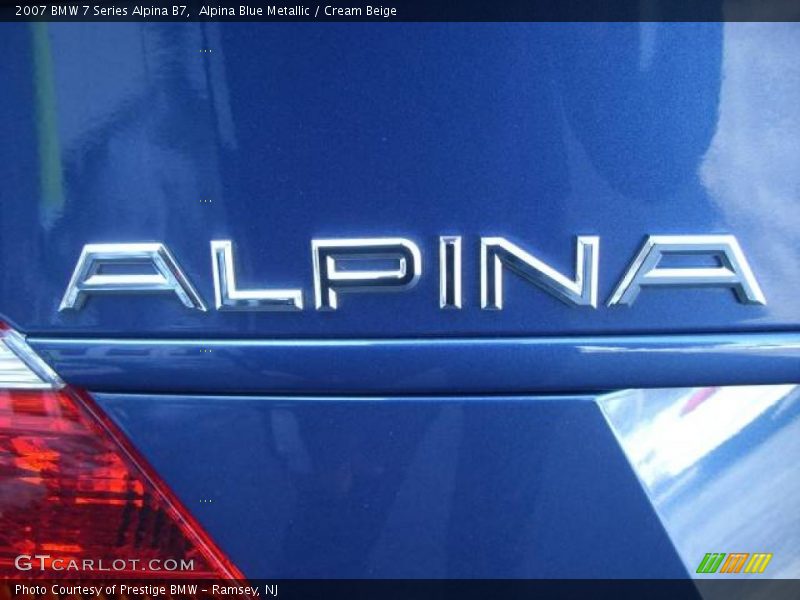 Alpina Blue Metallic / Cream Beige 2007 BMW 7 Series Alpina B7