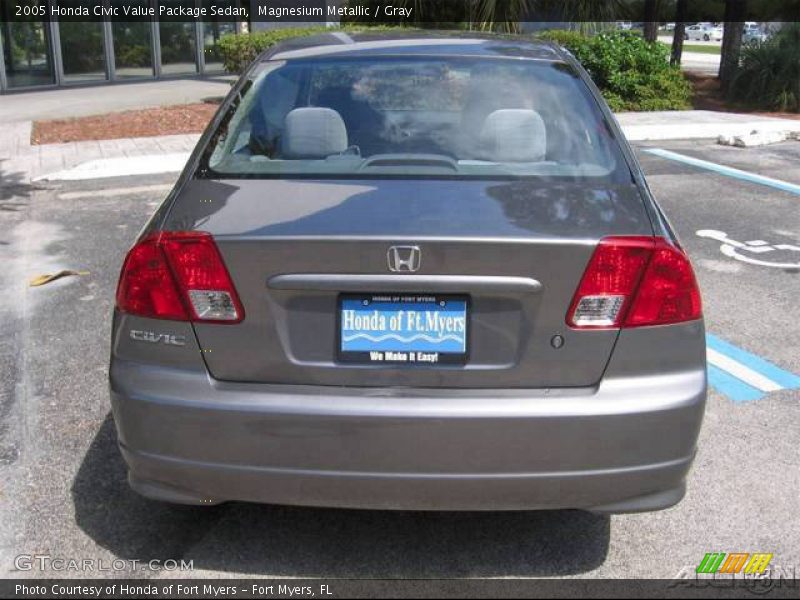 Magnesium Metallic / Gray 2005 Honda Civic Value Package Sedan