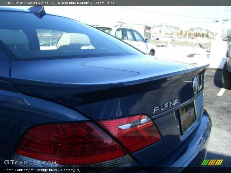 Alpina Blue Metallic / Cream Beige 2007 BMW 7 Series Alpina B7