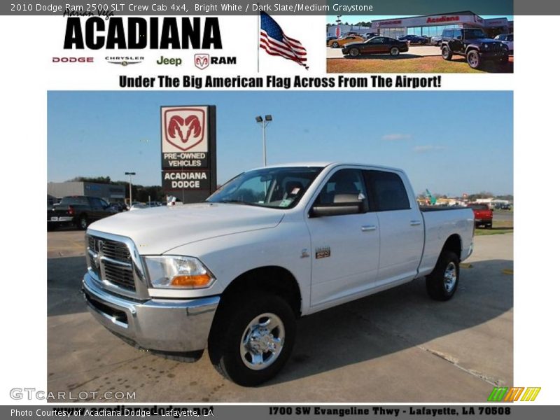 Bright White / Dark Slate/Medium Graystone 2010 Dodge Ram 2500 SLT Crew Cab 4x4