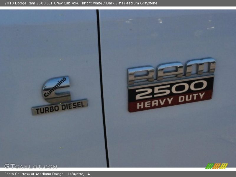Bright White / Dark Slate/Medium Graystone 2010 Dodge Ram 2500 SLT Crew Cab 4x4