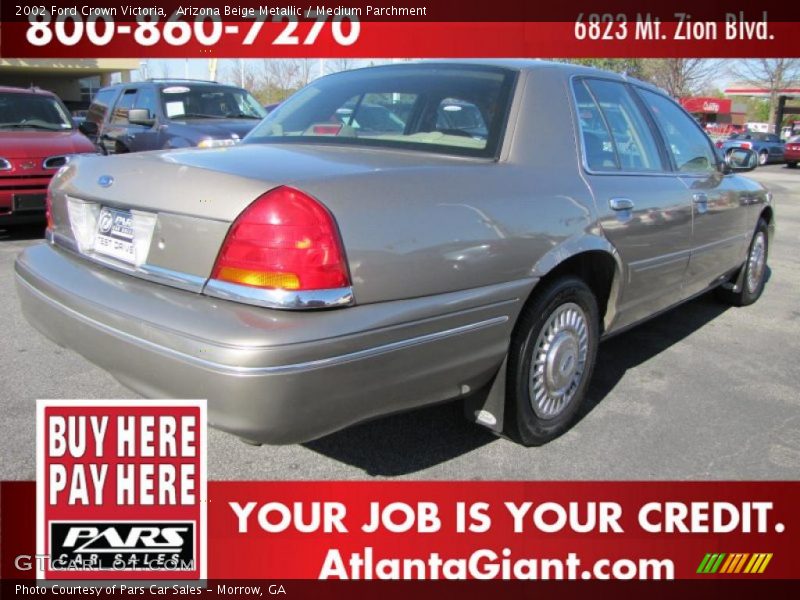 Arizona Beige Metallic / Medium Parchment 2002 Ford Crown Victoria