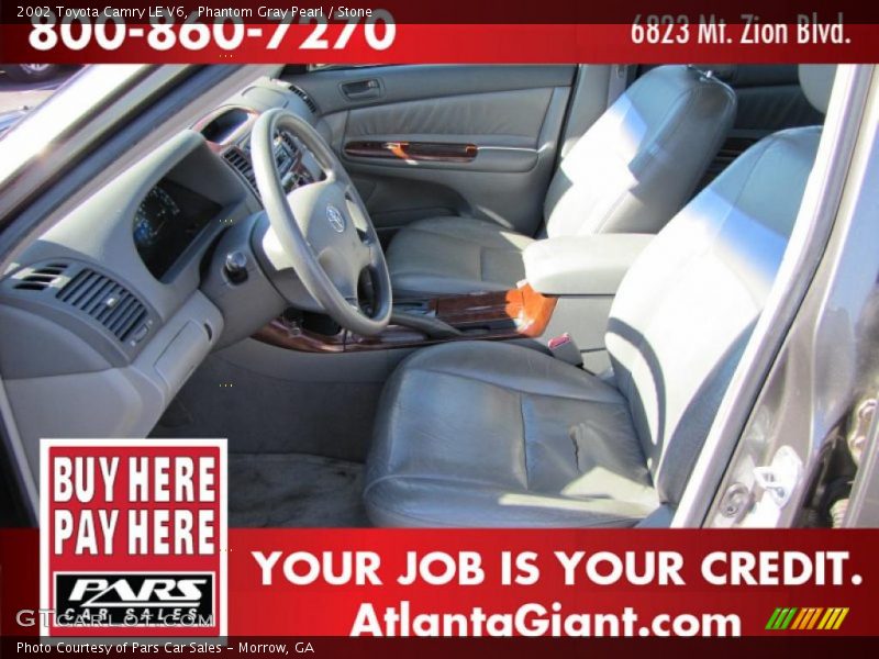 Phantom Gray Pearl / Stone 2002 Toyota Camry LE V6