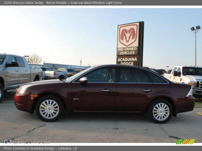 Merlot Metallic / Charcoal Black/Medium Light Stone 2008 Mercury Sable Sedan