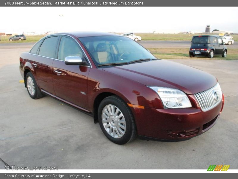 Merlot Metallic / Charcoal Black/Medium Light Stone 2008 Mercury Sable Sedan