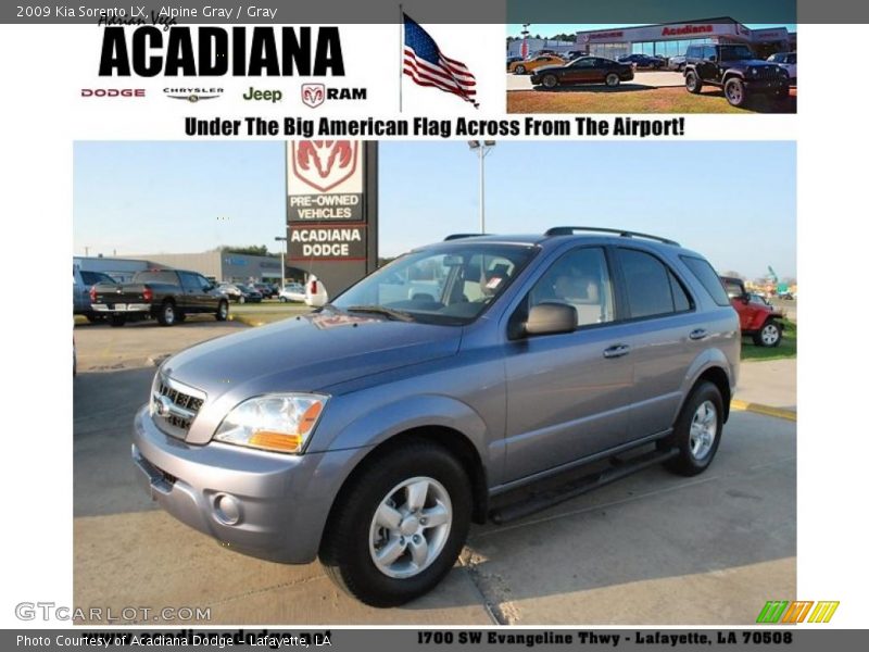 Alpine Gray / Gray 2009 Kia Sorento LX