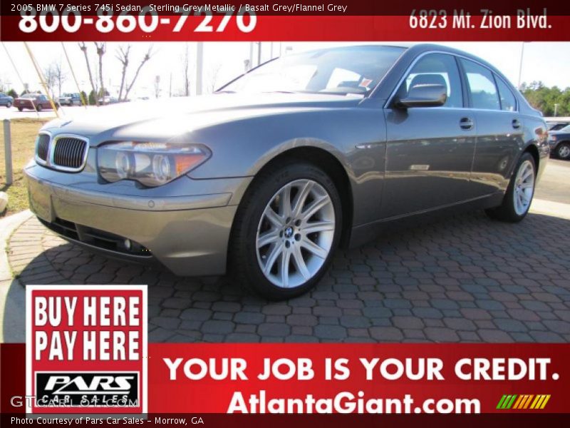 Sterling Grey Metallic / Basalt Grey/Flannel Grey 2005 BMW 7 Series 745i Sedan