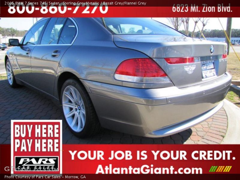 Sterling Grey Metallic / Basalt Grey/Flannel Grey 2005 BMW 7 Series 745i Sedan