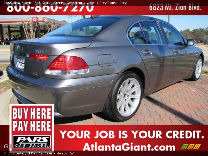 Sterling Grey Metallic / Basalt Grey/Flannel Grey 2005 BMW 7 Series 745i Sedan