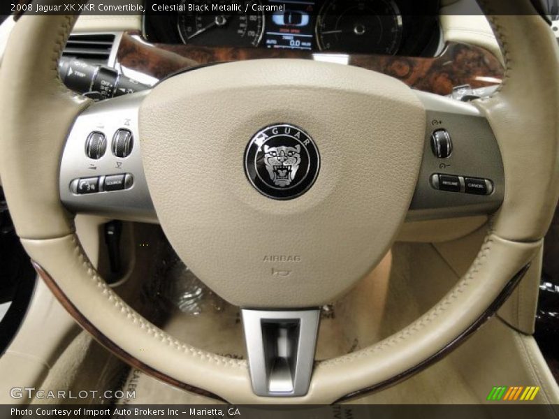 Celestial Black Metallic / Caramel 2008 Jaguar XK XKR Convertible