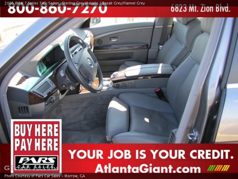 Sterling Grey Metallic / Basalt Grey/Flannel Grey 2005 BMW 7 Series 745i Sedan